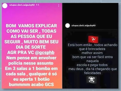 Pol?cia identifica adolescente como autor de ame?as a escola do PI; menor de idade alega sofrer bullying em sala de aula ? Foto: Reprodu??o