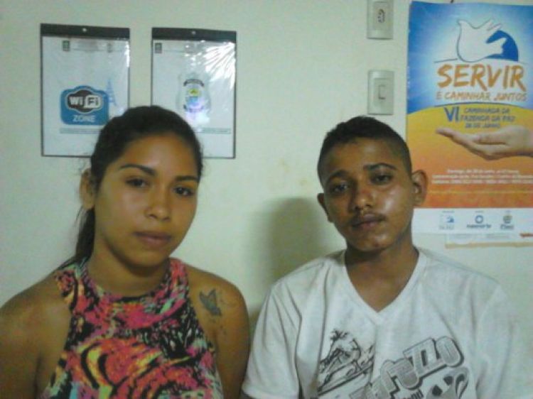 Rafaela e o namorado Antônio José 