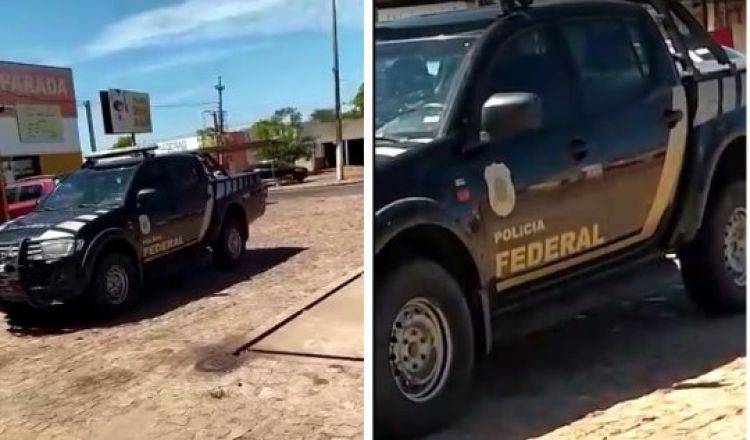 Viaturas da PF foram vistas circulando pela cidade. Foto: Reprodução
