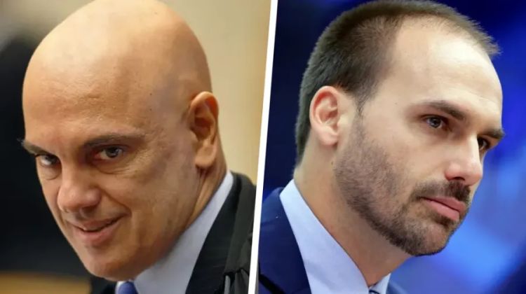 Moraes é o relator de inquérito contra Eduardo Bolsonaro — Foto: TV Globo
