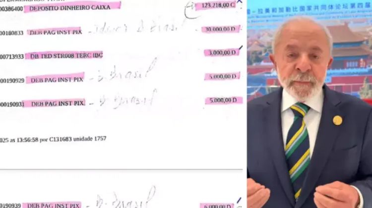 Extrato bancário mostra desvio de dinheiro 