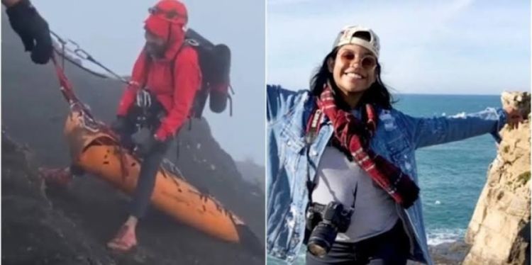 Corpo de jovem sendo resgatado - Foto: Reprodução  