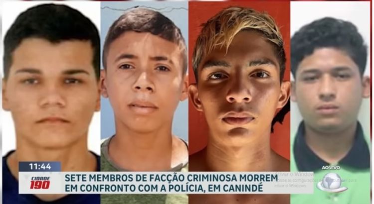 Membros do Comando Vermelho morrem em confronto com a polícia em Canindé, no Ceará — Foto: Reprodução