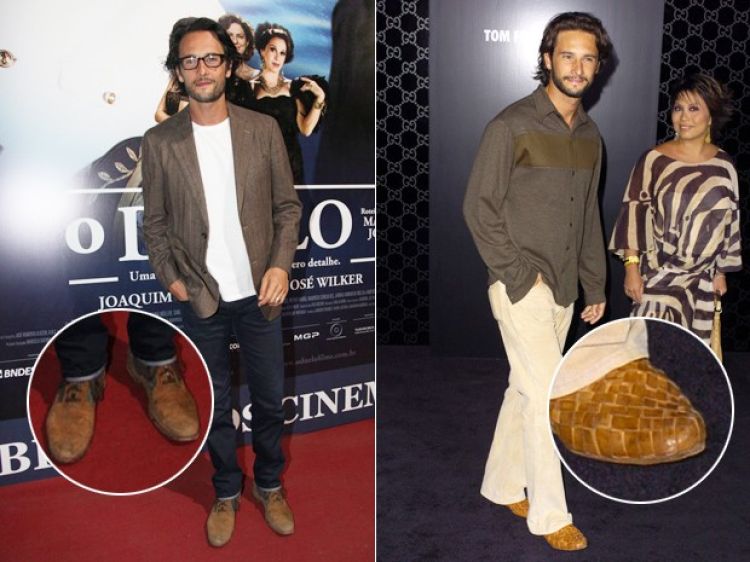 Rodrigo Santoro usa botinha de camurça e sapato de couro trançado (Foto: GettyImages / Agnews)