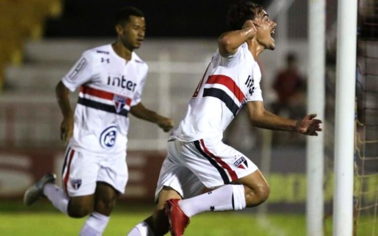 Igor comemora gol do São Paulo contra o Cruzeiro. Foto: Twitter/Reprodução