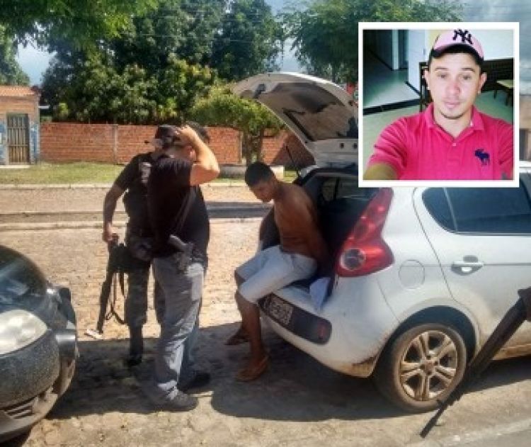 Acusado chegando no 13° Delegacia de Polícia Civil de Esperantina. Fonte: Portal R10