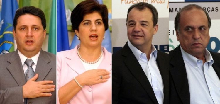 Anthony Garotinho, Rosinha Matheus, Sérgio Cabral, e Luiz Fernando Pezão